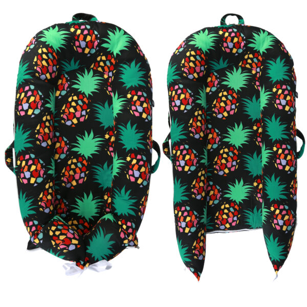 Newborn Lounger Cover for DockATot Deluxe | 100% Cotton Baby Lounger Extra Cover | Hypoallergenic Infant Baby Nest Replacement Cover for DockATot Docks Deluxe+ Colorful Pineapple(Cover Only)